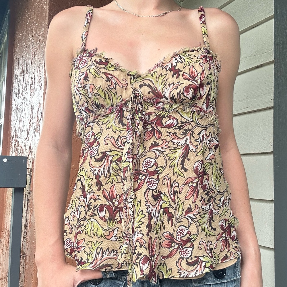 American Vintage Autumn Fall Summer Season Flowy Flowers Soft Girl Officr Chic